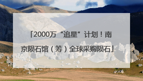 2000万“追星”计划！南京陨石馆（筹）全球采购陨石