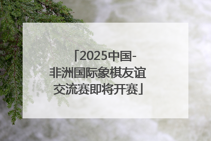 2025中国-非洲国际象棋友谊交流赛即将开赛