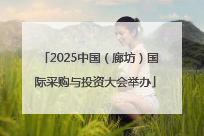 2025中国（廊坊）国际采购与投资大会举办