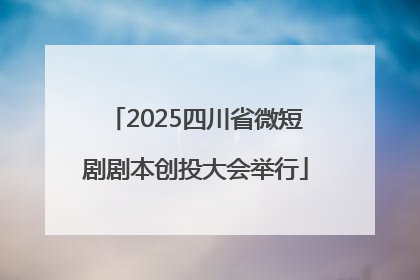 2025四川省微短剧剧本创投大会举行