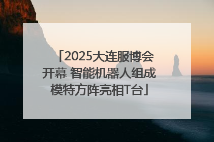 2025大连服博会开幕 智能机器人组成模特方阵亮相T台
