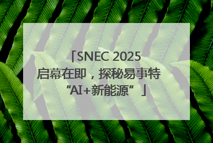 SNEC 2025启幕在即，探秘易事特“AI+新能源”